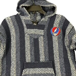 Grateful Dead Steal Your Face Baja Hoodie Men S Woven Festival Drug Rug